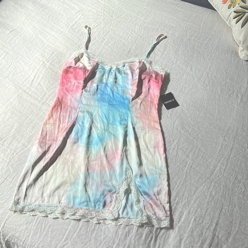 Lingerie Slip White & Tye Dye